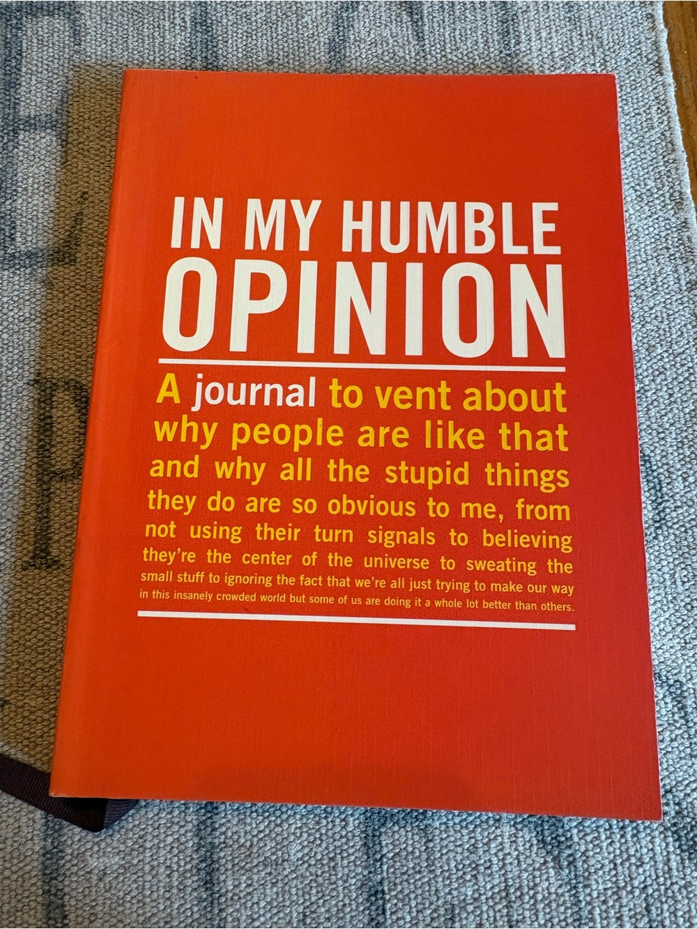 Red 'In My Humble Opinion' Journal